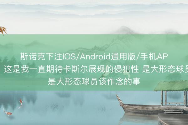 斯诺克下注IOS/Android通用版/手机APP下载 米奇：这是我一直期待卡斯尔展现的侵犯性 是大形态球员该作念的事