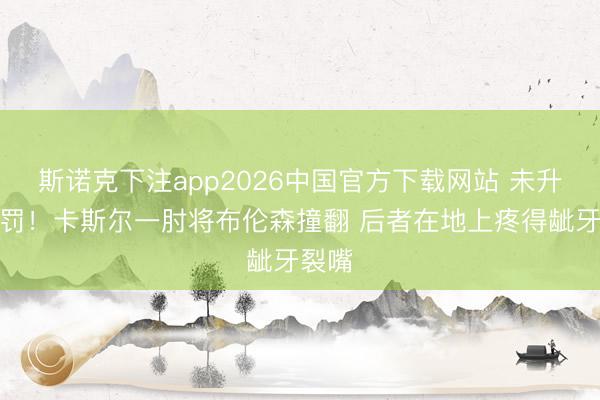 斯诺克下注app2026中国官方下载网站 未升级判罚！卡斯尔一肘将布伦森撞翻 后者在地上疼得龇牙裂嘴