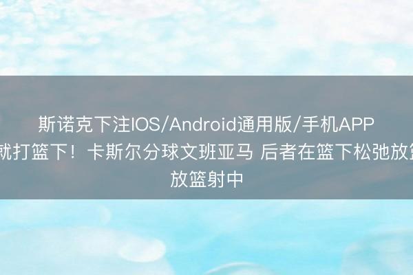 斯诺克下注IOS/Android通用版/手机APP下载 就打篮下！卡斯尔分球文班亚马 后者在篮下松弛放篮射中