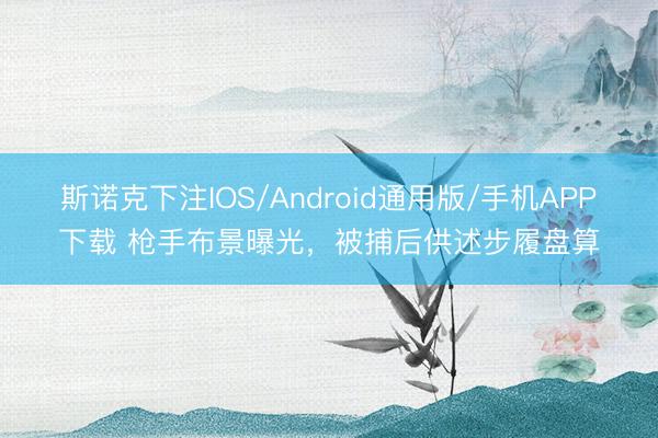 斯诺克下注IOS/Android通用版/手机APP下载 枪手布景曝光，被捕后供述步履盘算