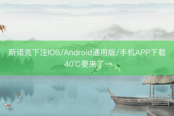 斯诺克下注IOS/Android通用版/手机APP下载 40℃要来了→